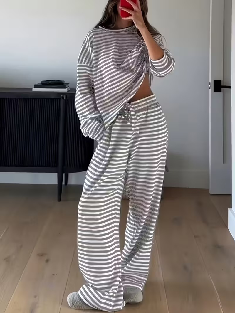 Blouses - 2026 Autumn Winter New Women Striped