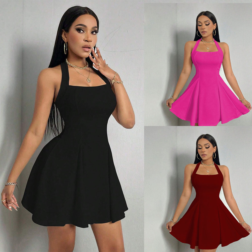 Y2K New Women Sexy Halter Back - Y2K Backless Halter Mini Dress recension och pris
